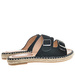 Zamszowe klapki damskie espadryle Czarne /B2-3 11500 S392/