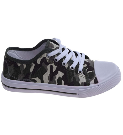 Klasyczne białe trampki z niską cholewką /A9-1 15576 T089/