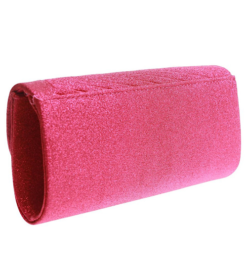 Fuksjowa błyszcząca kopertowa torebka z łańcuszkiem /H2 K12 TB61 G100/