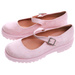 Różowe półbuty damskie z paskiem /A7-1 17451 W182/