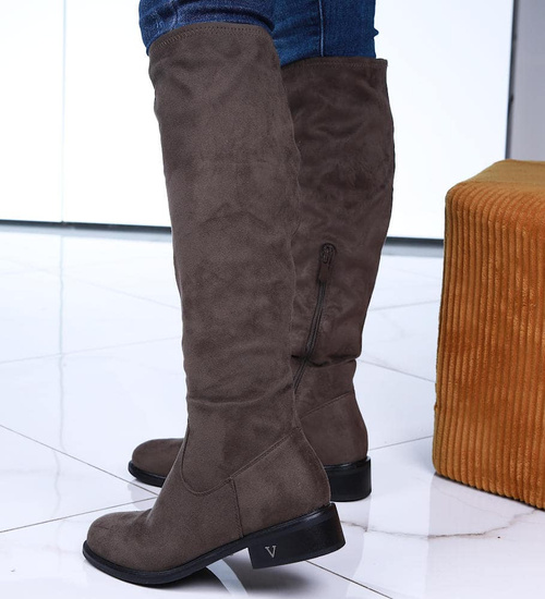 Oliwkowe kozaki oficerki /B5-3 15000 T583/