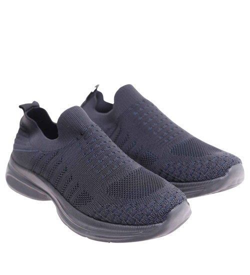 Wsuwane szare sneakersy dla chłopca /F3-2 18022 T283/