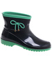 Kalosze damskie czarno zielone gumiaki /E2-1+H2 18286 T352/