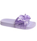 Fioletowe klapki damskie z kokardą /E6-34196 S096/