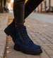 Granatowe botki trapery z ociepleniem /i6-4 h2 18446 T432/