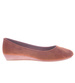 Damskie brązowe balerinki na niskim koturnie /F10-2 12556A T218/
