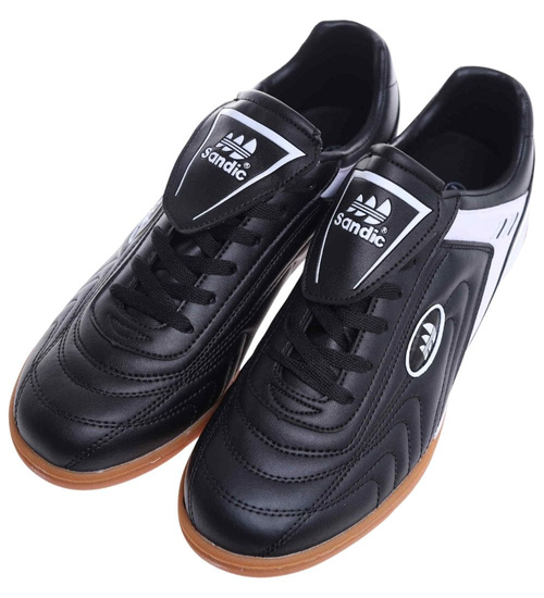 Czarno białe sznurowane trampki halówki męskie /A2-3 18137 T482/