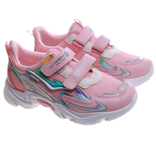 Różowe dziewczęce buty sportowe /F1-3 17426 T203/