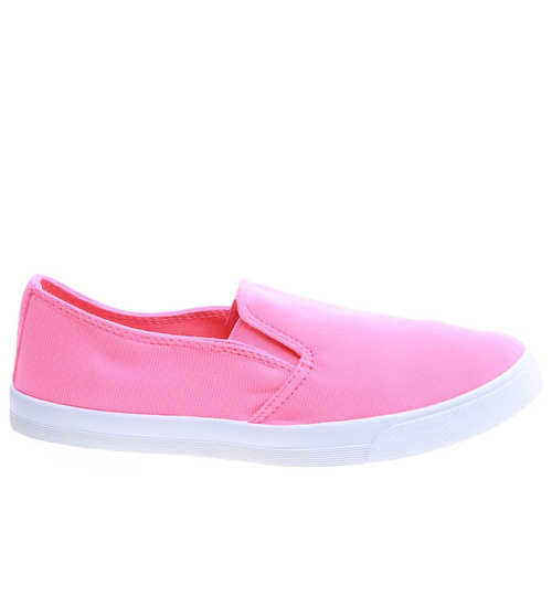 Wsuwane fuksjowe trampki slip on /E8-2 13608 S171/