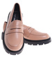 Cieliste półbuty loafersy damskie na platformie /K3-4 18627 W147/