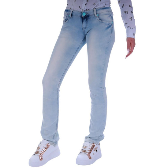 Niebieskie wygodne spodnie damskie /H2 UB845 G4/