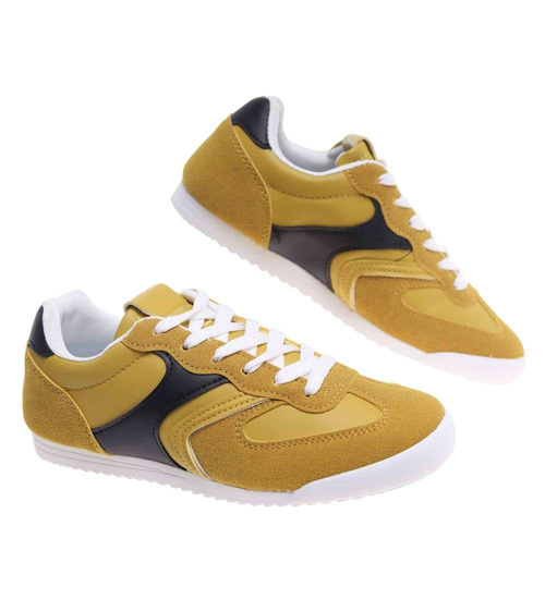 Żółte buty sportowe damskie /D8-2 18761 W233/