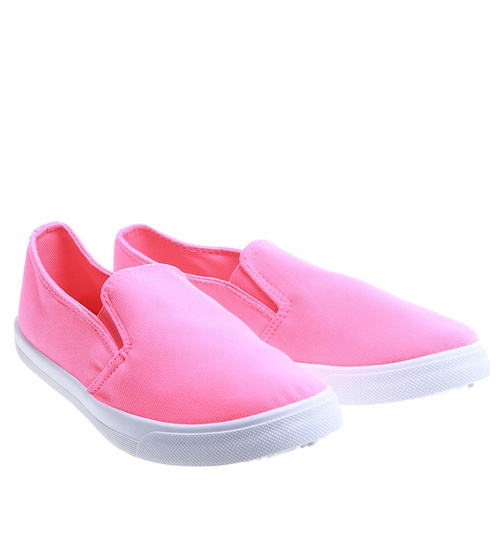 Wsuwane fuksjowe trampki slip on /E8-2 13608 S171/