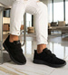 Czarne męskie buty sportowe na rzepy sneakersy /G12-1 15790 T289/
