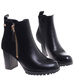 Botki damskie na stabilnym obcasie Czarne /E1-3 18318 T4814/