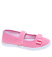Różowe materiałowe baleriny na rzep /F9-2 18683 T122/