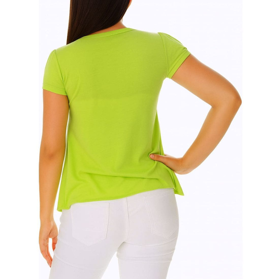 Zielona koszulka bluzka damska z ozdobą /H2-K47 UB935 S0/