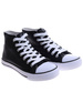 Wysokie czarno białe trampki damskie /H2 16719 G9-84/