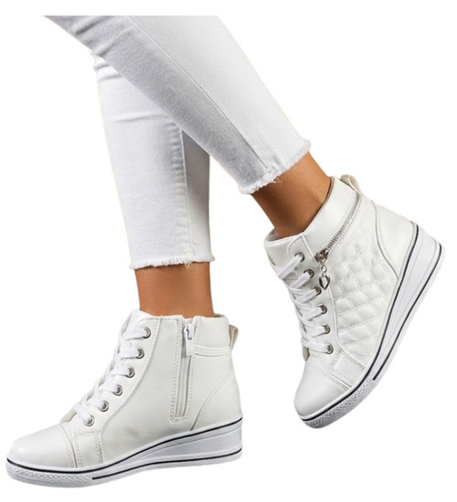 Dziewczęce trampki na niskim koturnie /E3-2 7592 S193/