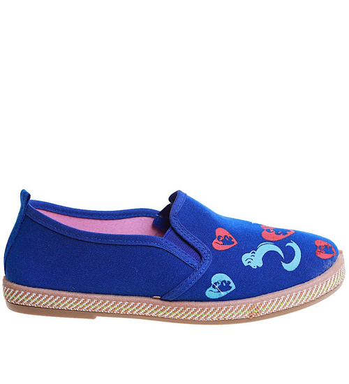 Wsuwane niebieskie tenisówki dziewczęce /E5-1 7834 S095/