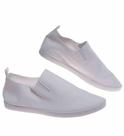 Wsuwane białe tenisówki slip on /G2-2 18675 T242/