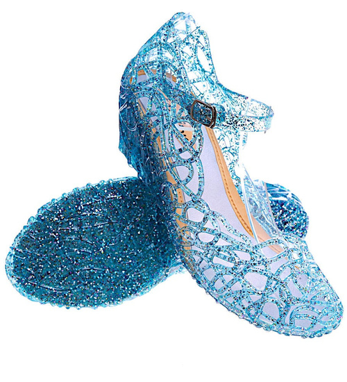 Wodoodporne sandały na koturnie Niebieskie /H2 14568 T890/