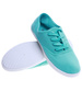 Szmaciane miętowe tenisówki damskie- nadwymiar /B2-1 14266 S044/