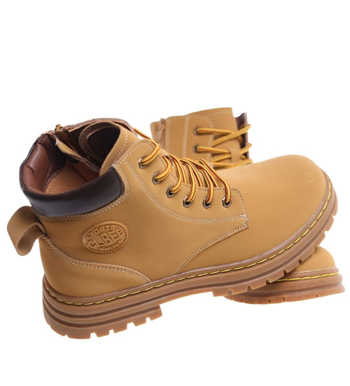 Karmelowe chłopięce buty trapery /D8-1 18289 T432/