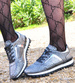 Damskie trampki sneakersy srebrne /E6-1 12549 T285/