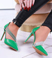 Zielone damskie szpilki czzółenka /G6-2 13281 T395/