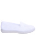 Materiałowe ażurowe białe wsuwane półbuty damskie /G9-3 15945 T136/