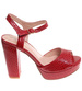 Czerwone sandały damskie na słupku i platformie /C5-1 12207 G18-45 +H2/