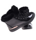 Czarne zimowe trampki z futerkiem /E10-2 18336 T411/