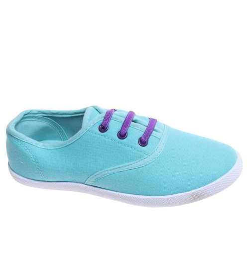 Zielone wsuwane tenisówki dziewczęce /G7-1 18057 T075/