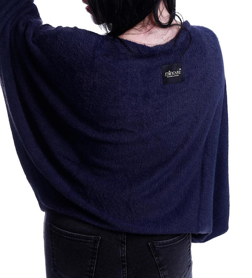 Granatowa luźna bluzka nietoperz Minouu /H UB625 L732/