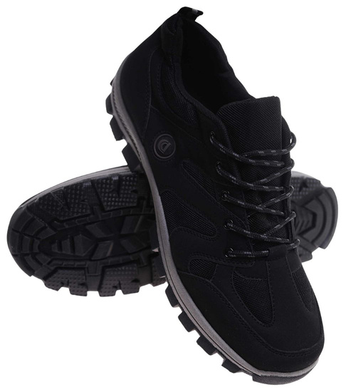 Męskie buty trekkingowe Duże rozmiary Czarne /B5-1 18106 T436/
