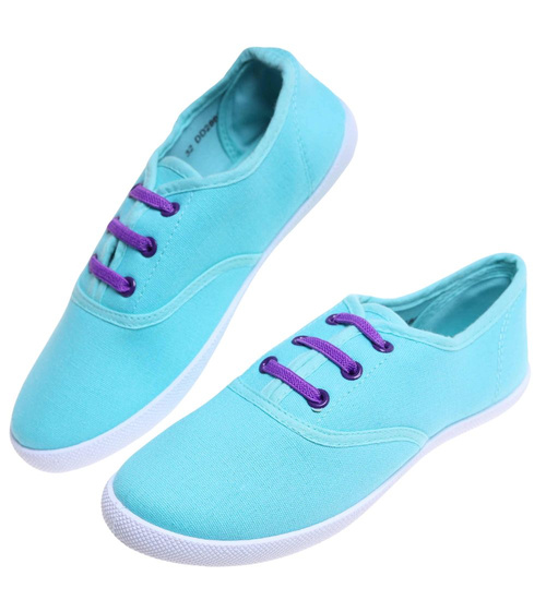 Zielone wsuwane tenisówki dziewczęce /G7-1 18057 T075/