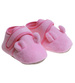 Różowe bawełniane pluszowe kapcie dla niemowląt /H2 17570 MX2-5/
