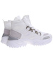 Wysokie białe buty sportowe damskie /D9-2 13092 T396/