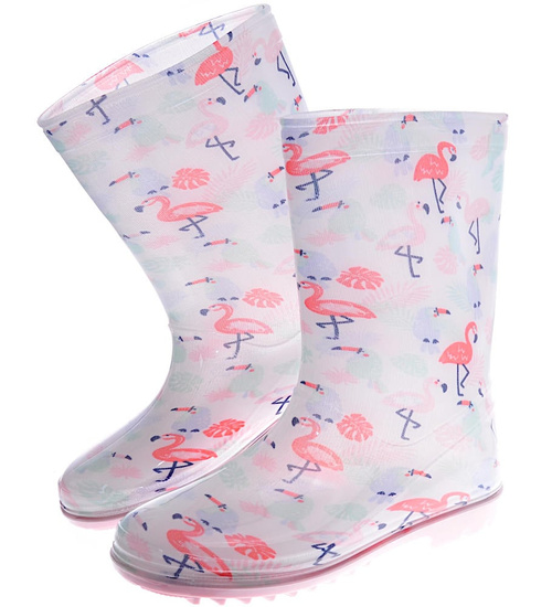 Dziewczęce kalosze z flamingami /g4-1 10409 S394/