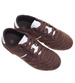 Czekoladowe sneakersy damskie zamszowe /B4-3 18799 W282/
