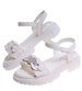 Białe dziewczęce sandały z cyrkoniami /E6-2 17628 T296/