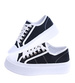 Czarne damskie trampki na platformie /E3-3 13793 S296/