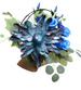 Duży stroik Niebieskie kwiaty KOMP145 M600