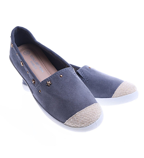 Granatowe dziewczęce espadryle /B2-2 13821 S191/