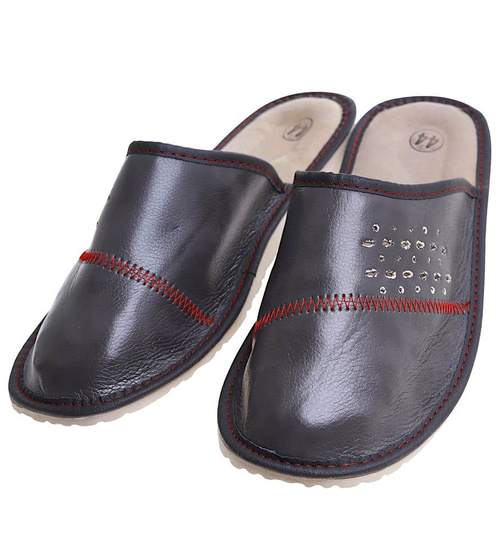 Profilowane szare kapcie męskie /G9-1 7930 S196/