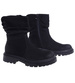 Czarne płaskie botki saszki /B3-2 18324 W305/