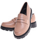 Cieliste półbuty loafersy damskie na platformie /K3-4 18627 W147/