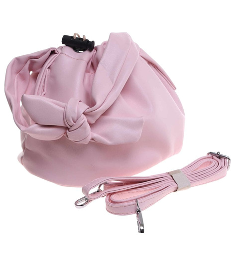 Różowa torebka worek z kokardą /H2 K3 TB667 G105/