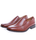 Wsuwane męskie brązowe półbuty mokasyny /E3-2 15498 T251/